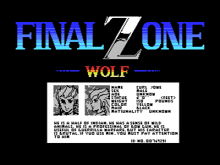 Final Zone Wolf screenshot 4 for MSX
